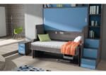 Children's room with folding bed-table-bunk bed