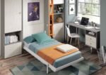 Vertical folding bed with loft and study area. - Image 2