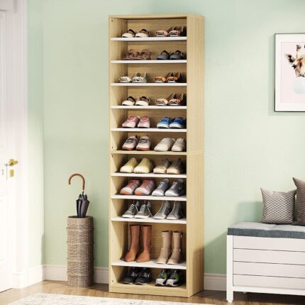 Shoe Cabinet, 11-Tier 70.9? Tall Shoe Rack with Adjustable Shelves
